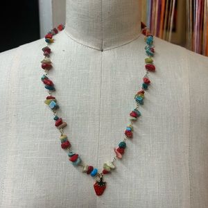 Strawberry Stone Necklace